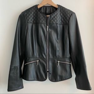 ZARA new black faux leather jacket